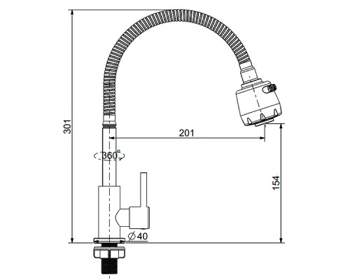 Кран для одного типа воды Splenka S249.482.05 Сатин