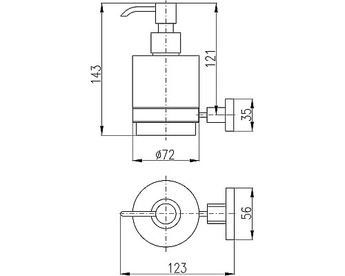 Дозатор для жидкого мыла Rav Slezak Yukon YUA0303 Хром