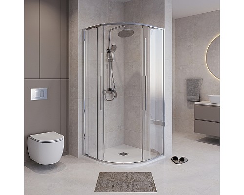 Душевой уголок Niagara Nova 90х90 NG-6626-34 профиль Хром стекло прозрачное