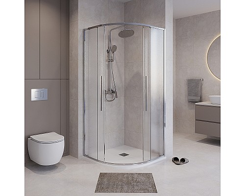 Душевой уголок Niagara Nova 90х90 NG-3626-34 профиль Хром стекло шиншилла