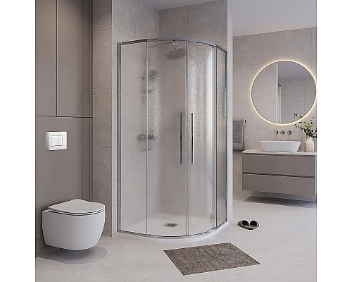 Душевой уголок Niagara Nova 90х90 NG-3626-34 профиль Хром стекло шиншилла