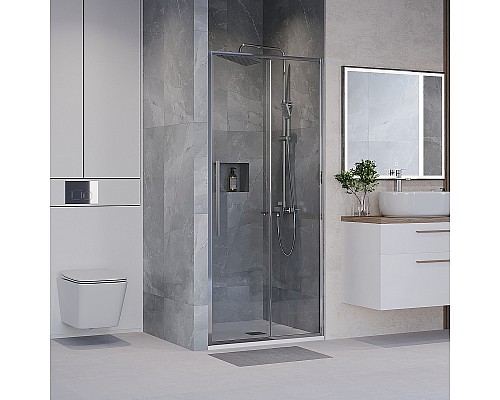 Душевая дверь Niagara Nova 110 NG-64-11A профиль Хром стекло прозрачное