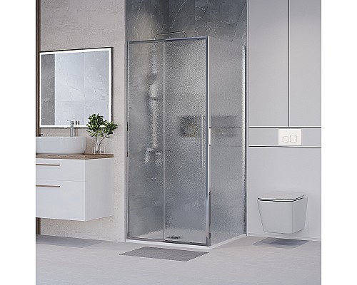 Душевой уголок Niagara Nova 100х80 NG-65-10CH-CH80-34 профиль Хром стекло шиншилла