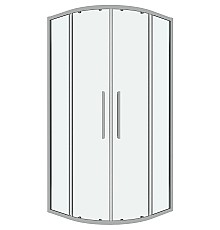 Душевой уголок Grossman Cosmo 100х100 301.K33.02.1010.10.00 профиль Хром стекло прозрачное