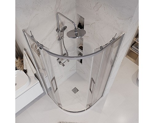 Душевой уголок Grossman Cosmo 100х100 301.K33.02.1010.10.00 профиль Хром стекло прозрачное