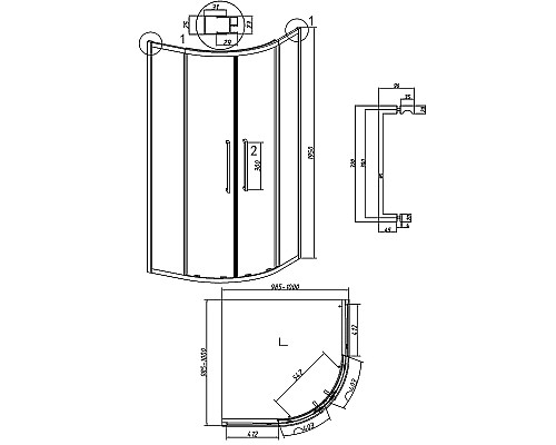 Душевой уголок Grossman Cosmo 100х100 301.K33.02.1010.10.00 профиль Хром стекло прозрачное