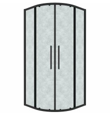 Душевой уголок Grossman Cosmo 80х80 301.K33.02.8080.21.02 профиль Черный матовый стекло шиншилла