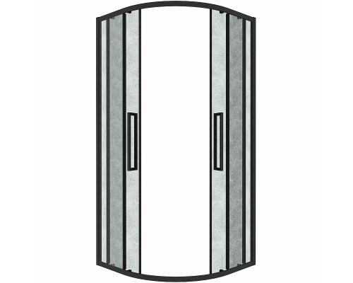 Душевой уголок Grossman Cosmo 80х80 301.K33.02.8080.21.02 профиль Черный матовый стекло шиншилла