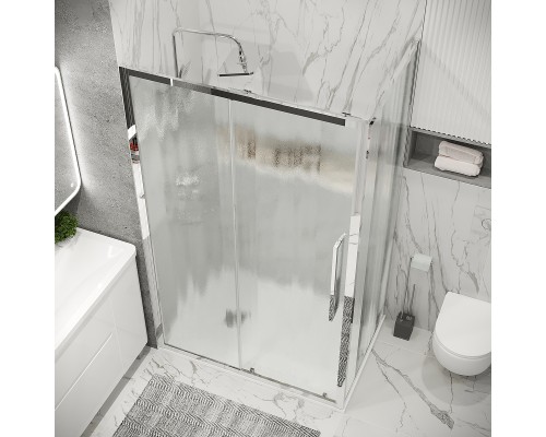 Душевой уголок Grossman Cosmo 120х80 120.K33.02.1280.10.02 профиль Хром стекло шиншилла