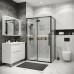 Душевой уголок Grossman Cosmo 120х80 120.K33.02.1280.21.02 профиль Черный матовый стекло шиншилла