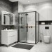 Душевой уголок Grossman Cosmo 120х80 120.K33.02.1280.21.02 профиль Черный матовый стекло шиншилла