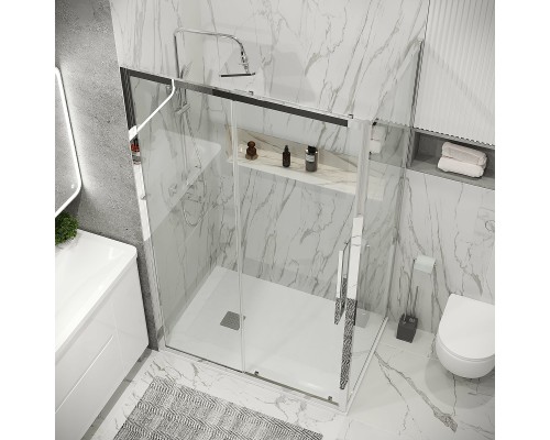 Душевая стенка Grossman Cosmo 80 200.K33.02.80.10.00 профиль Хром стекло прозрачное