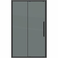 Душевая дверь Grossman Cosmo 120 100.K33.02.120.21.10 профиль Черный матовый стекло тонированное