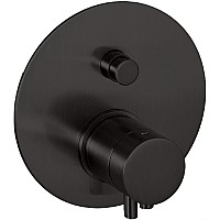 Смеситель для душа Remer Minimal Thermo NT09KBCFP с термостатом Черный брашированный хром