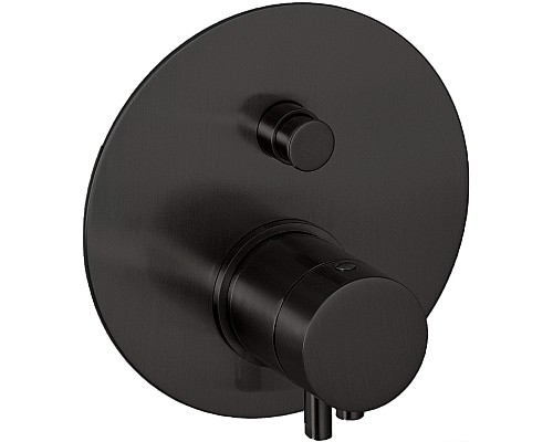 Смеситель для душа Remer Minimal Thermo NT09KBCFP с термостатом Черный брашированный хром