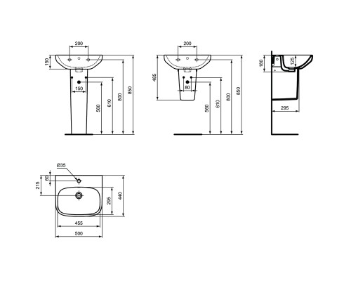 Раковина Ideal Standard I.Life A 50 Евробелая