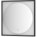 Зеркало Defesto Eclipce 70х70 с подсветкой 15W-3000К/в багетной раме/ИК - выключатель/Теплый белый свет/Черная рама