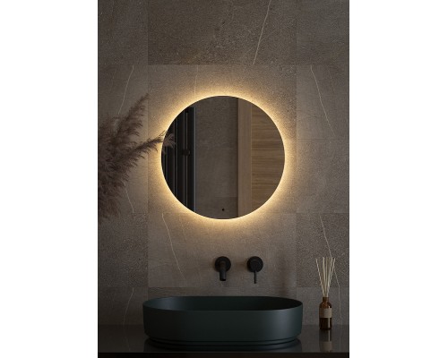 Зеркало Defesto Opti 50x50 с подсветкой 12W-3000К/ИК - выключатель/Теплый белый свет