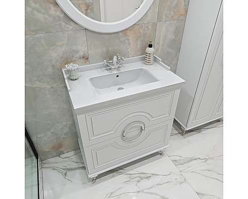 Тумба под раковину Caprigo Valletta 80 35317-SF027 Белая матовая