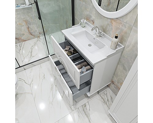Тумба под раковину Caprigo Valletta 80 35317-SF027 Белая матовая
