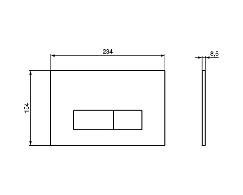 Клавиша смыва Ideal Standard Oleas M2 SmartFlush R0122AA Хром