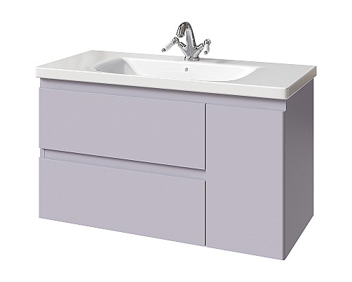 Тумба под раковину Caprigo Forte 100 36115R-SF028 подвесная Серая матовая