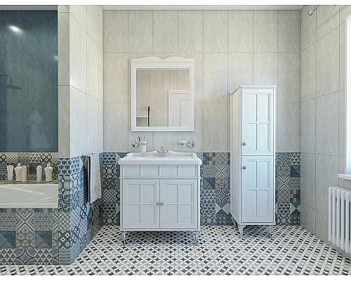 Зеркало Caprigo Borgo 80 33431-В231 Белое матовое