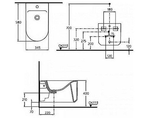 Биде Ideal Standard Moments K5061MA подвесное Евробелое