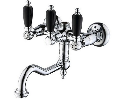 Смеситель для ванны Caprigo Adria-Classic Black Edition Хром