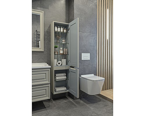 Шкаф пенал Caprigo Ponza 40 R 13550R-030.000.00.20 подвесной Серый матовый