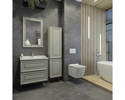 Шкаф пенал Caprigo Ponza 40 R 13550R-030.000.00.20 подвесной Серый матовый