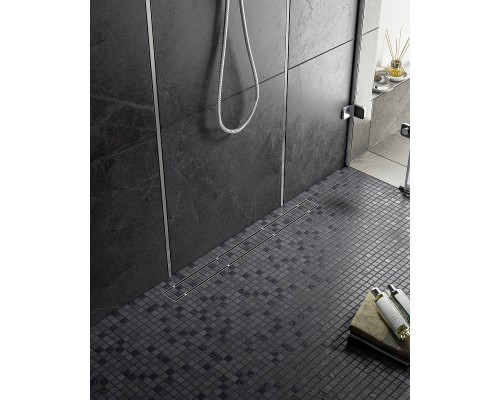 Душевой лоток Timo Drain System 60 DS230206/01 с решеткой Сатин / под плитку