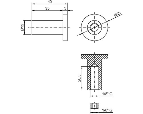 Крючок Nofer Siena 16363.B Хром