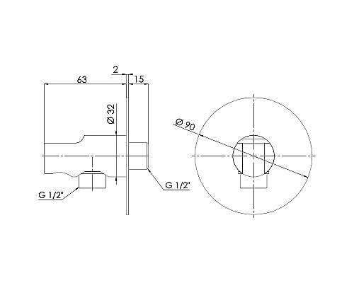 Шланговое подключение Remer 337XRL Медь глянцевая