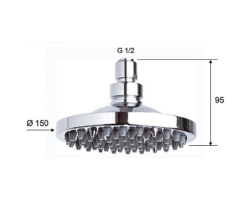 Верхний душ Remer 359R15X Хром