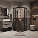 Душевой уголок Grossman Classic 80х80 300.K33.04.8080.21.00 профиль Черный матовый стекло прозрачное