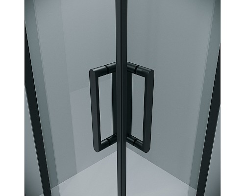 Душевой уголок Grossman Classic 80х80 300.K33.04.8080.21.00 профиль Черный матовый стекло прозрачное