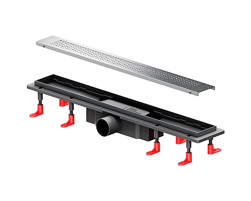 Душевой лоток AM.PM PrimeFlow 60 W02SC-P11-060-01SB с решеткой Хром матовый Cut Gradient