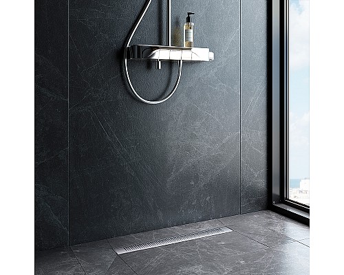 Душевой лоток AM.PM PrimeFlow 60 W02SC-P11-060-01SB с решеткой Хром матовый Cut Gradient