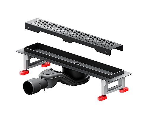 Душевой лоток AM.PM MasterFlow 40 W01SC-P11-040-01BM с Черной матовой решеткой Cut Gradient