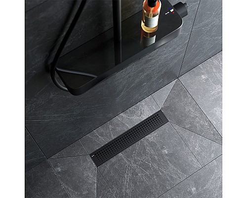 Душевой лоток AM.PM MasterFlow 40 W01SC-P11-040-01BM с Черной матовой решеткой Cut Gradient