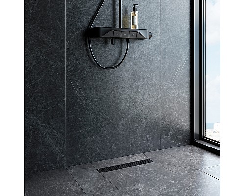 Душевой лоток AM.PM MasterFlow 40 W01SC-P11-040-01BM с Черной матовой решеткой Cut Gradient