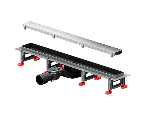 Душевой лоток AM.PM MasterFlow 60 W01SC-U11-060-04SB с решеткой Хром матовый / под плитку Tile