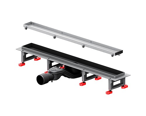 Душевой лоток AM.PM MasterFlow 60 W01SC-U11-060-04SB с решеткой Хром матовый / под плитку Tile