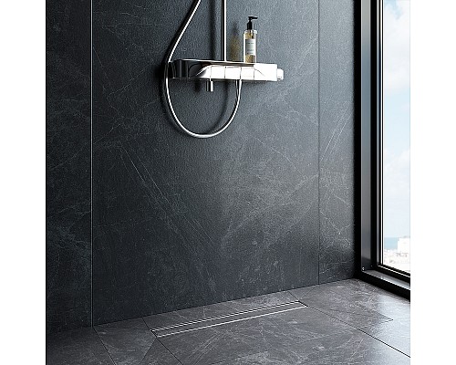 Душевой лоток AM.PM MasterFlow 60 W01SC-U11-060-04SB с решеткой Хром матовый / под плитку Tile