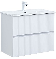 Тумба под раковину Aquanet Джейн 80 313286 подвесная Белая матовая