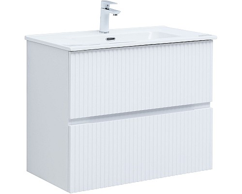 Тумба под раковину Aquanet Джейн 80 313286 подвесная Белая матовая