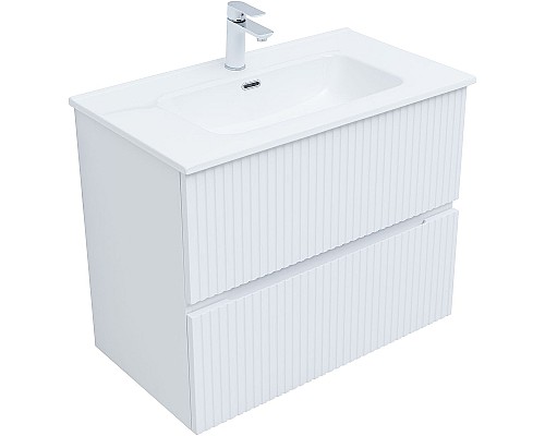 Тумба под раковину Aquanet Джейн 80 313286 подвесная Белая матовая
