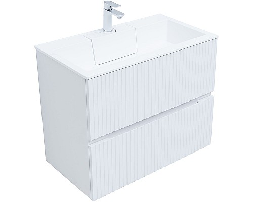 Тумба под раковину Aquanet Джейн 80 313286 подвесная Белая матовая