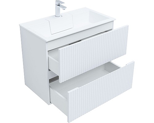 Тумба под раковину Aquanet Джейн 80 313286 подвесная Белая матовая